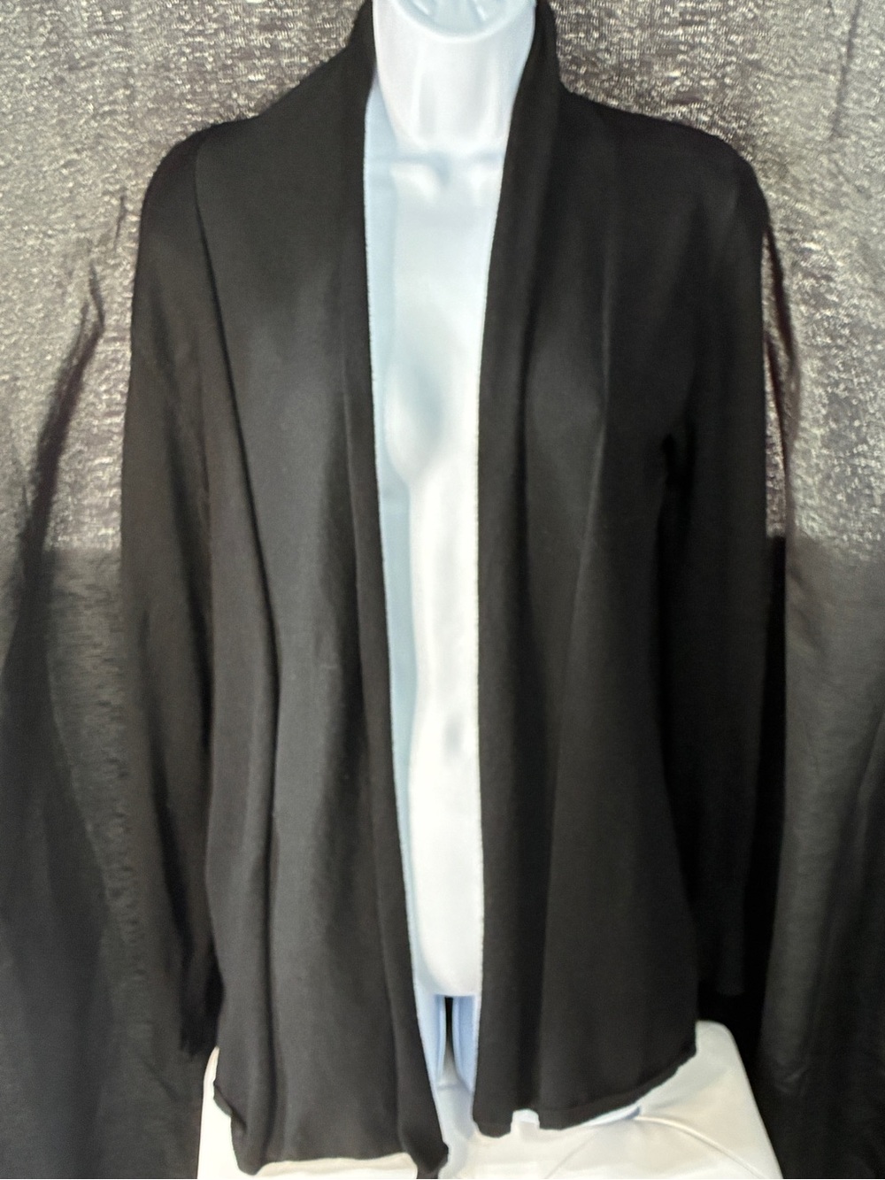 Premise Black Open-Front Sweater Cardigan